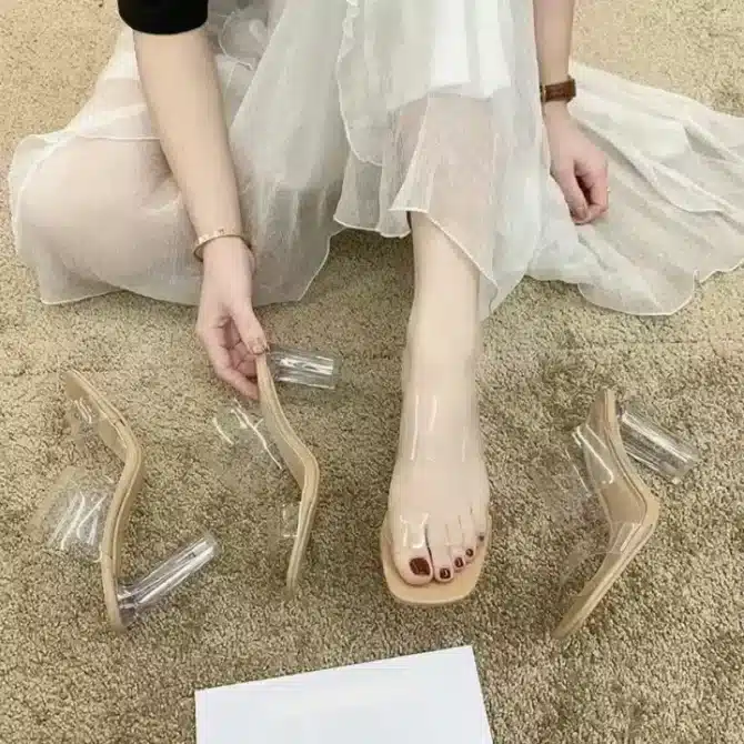USS Shoes Nerza Women's Transparent High Heels Sandals - Image 5